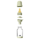 BIBS Glas Latex Slow Flow Babyfles 0+ Maanden Sage 1ST Afbeelding alle onderdelen BIBS Glas Latex Slow Flow Babyfles 0+ Maanden Sage 1ST Afbeelding alle onderdelen