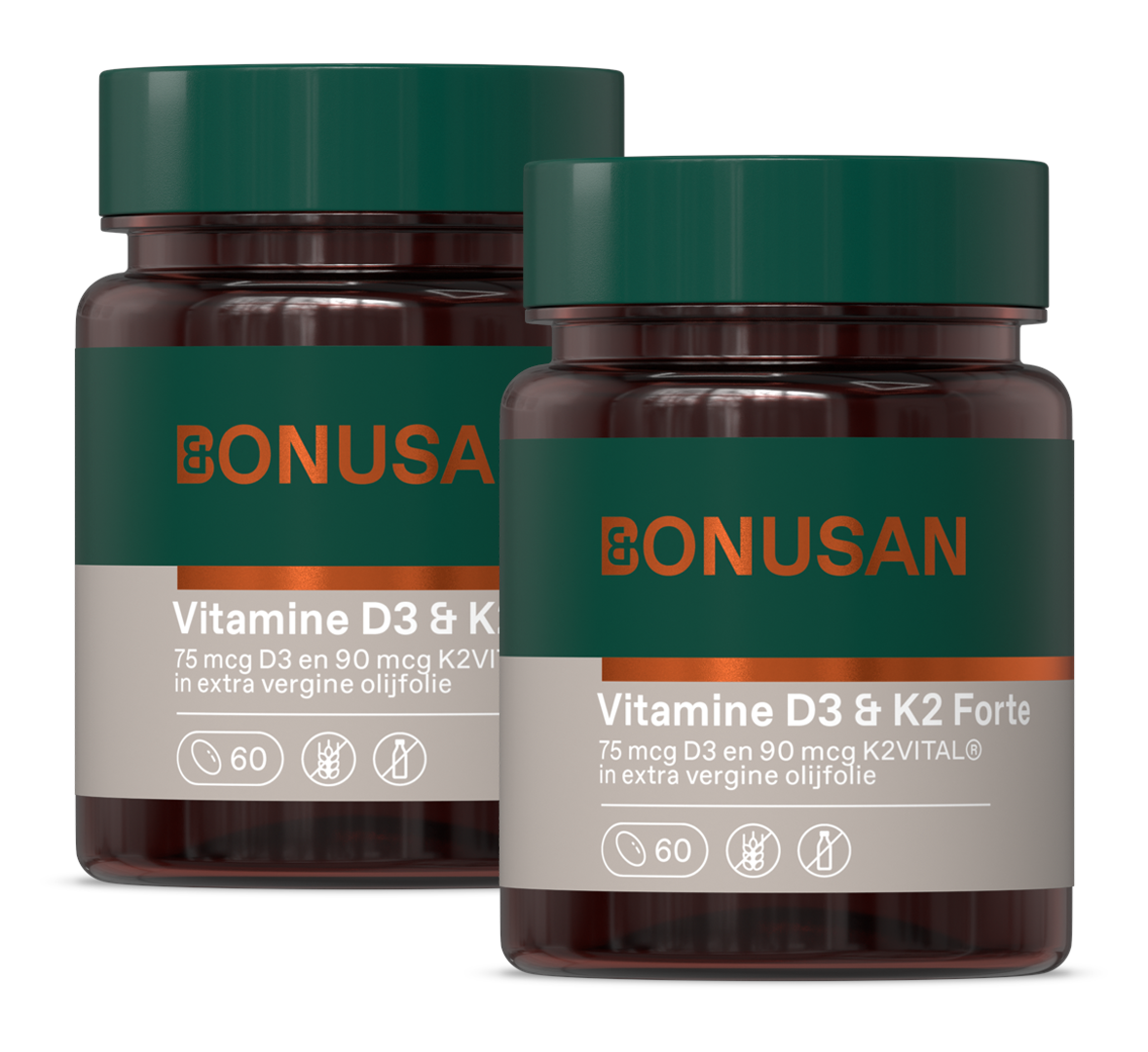 Bonusan Vitamine D3 & K2 Softgels Duoverpakking afbeelding 1