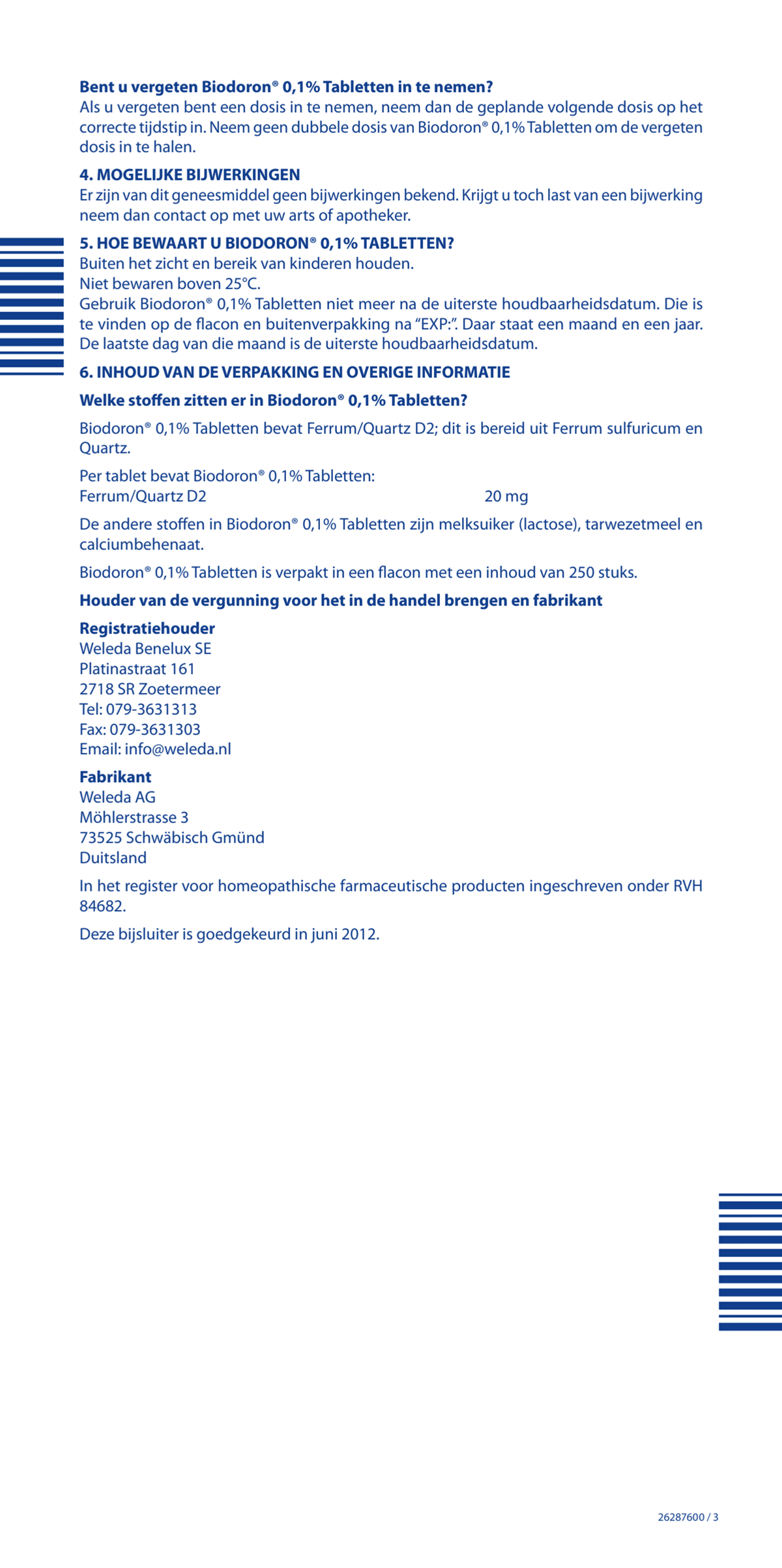 Biodoron 0,1% Tabletten afbeelding van document #2, leaflet