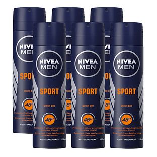 Nivea Men Sport Deodorant Spray Voordeelverpakking 6x150ML Nivea Men Sport Deodorant Spray Voordeelverpakking 6x150ML