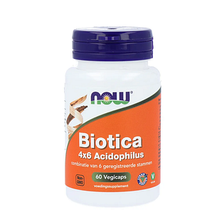 NOW Biotica 4x6 Acidophilus Capsules 60ST NOW Biotica 4x6 Acidophilus Capsules 60ST