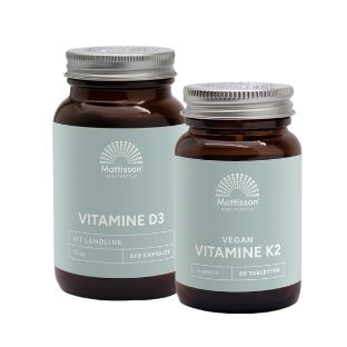 Mattisson HealthStyle Vitamine D3 en Vitamine K2 Combi Set 2 Stuks Mattisson HealthStyle Vitamine D3 en Vitamine K2 Combi Set 2 Stuks