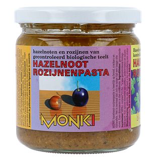 Monki Hazelnoot Rozijnenpasta 330GR