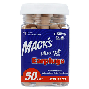 Macks Ultra Soft Foam Earplugs 50PR