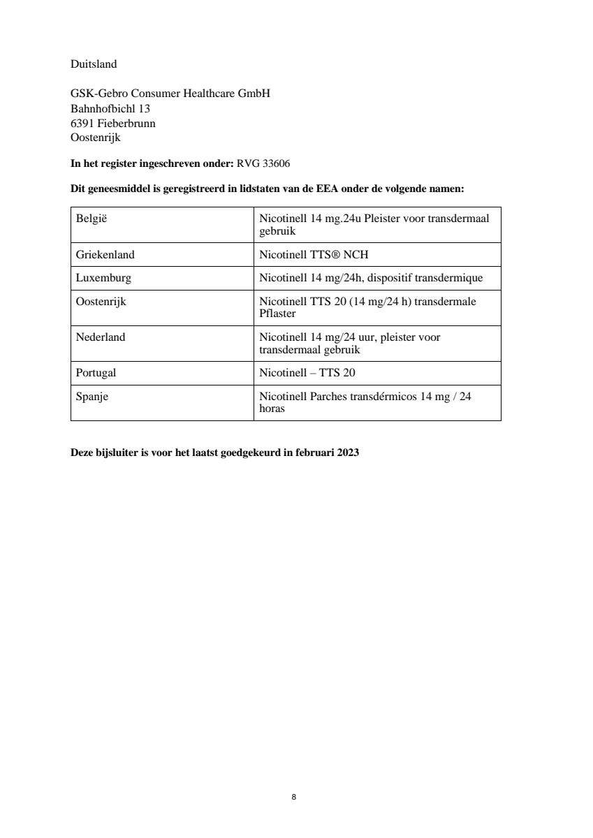 Combineer Pleister 14 mg (7st) en Zuigtablet Mint 1 mg (96st) - afbeelding van document #8, leaflet