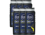 Nivea Men Deep Extreme 3-In-1 Shower Gel Multiverpakking 6x500ML