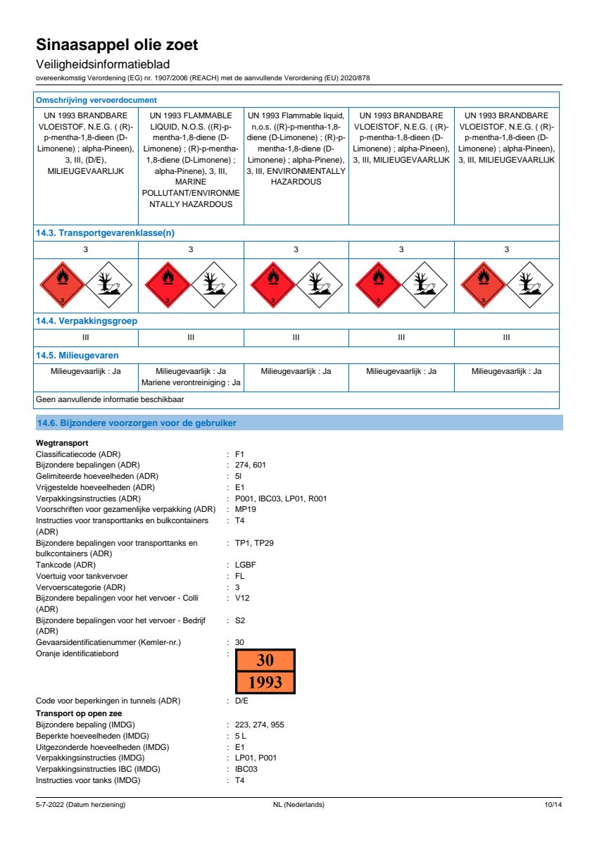 Essentiële Olie Sinaasappel afbeelding van document #10, label