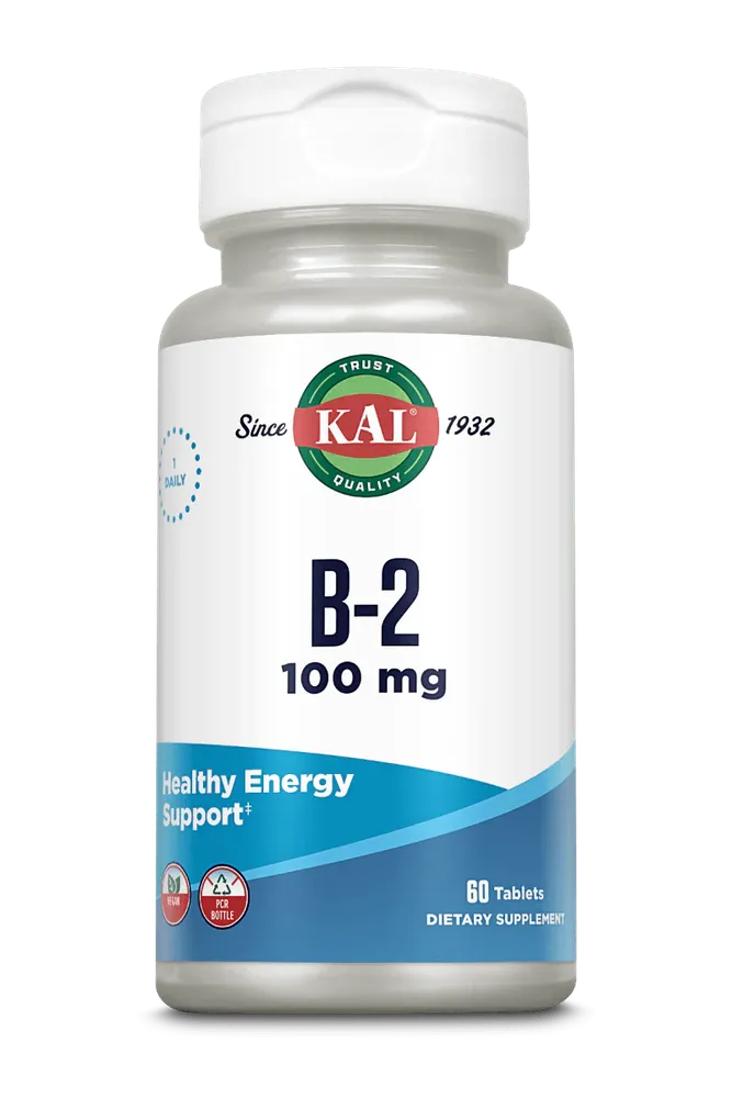Kal Vit B2 Riboflavin 100mg Tabletten afbeelding