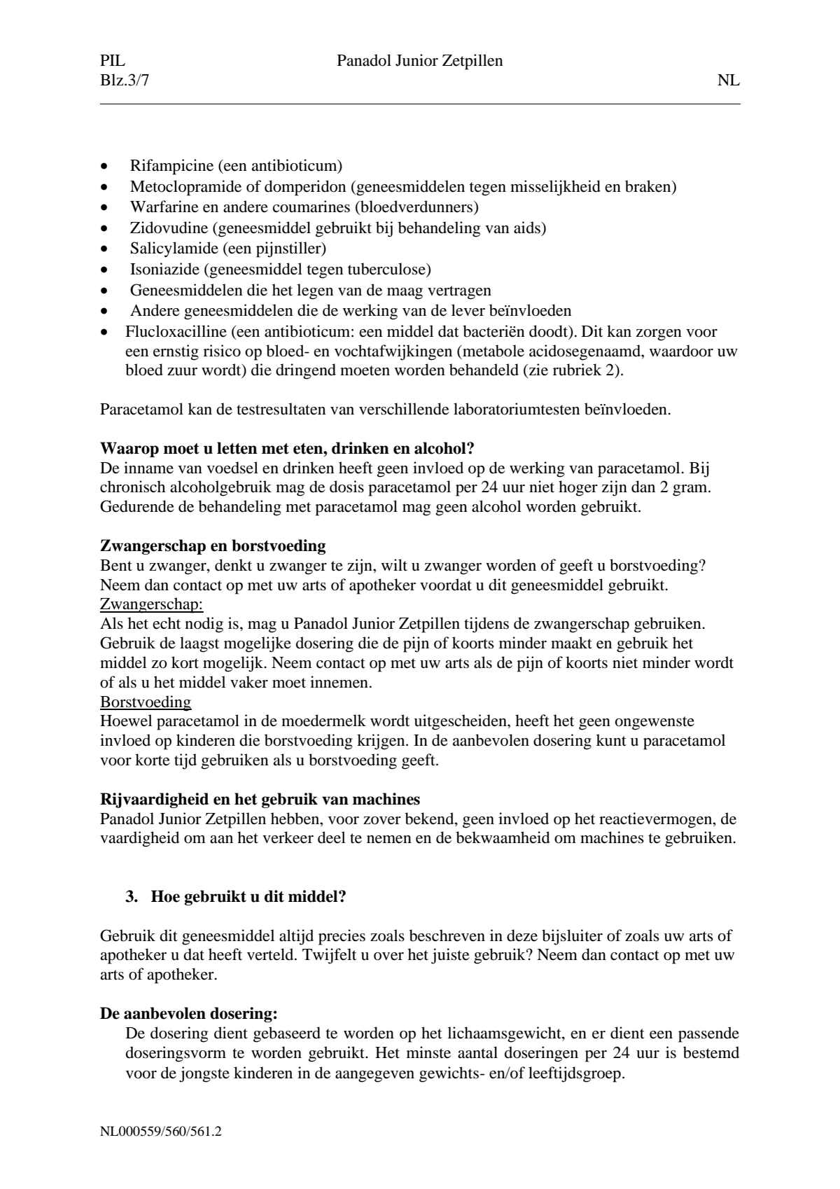 Junior Zetpillen 500mg - vanaf 6 jaar afbeelding van document #3, leaflet