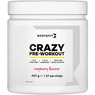Body & Fit Crazy Pre-Workout Frambozen 407GR