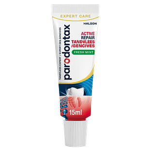 Parodontax Active Repair Tandvlees Fresh Mint Mini Tandpasta Reisformaat 15ML