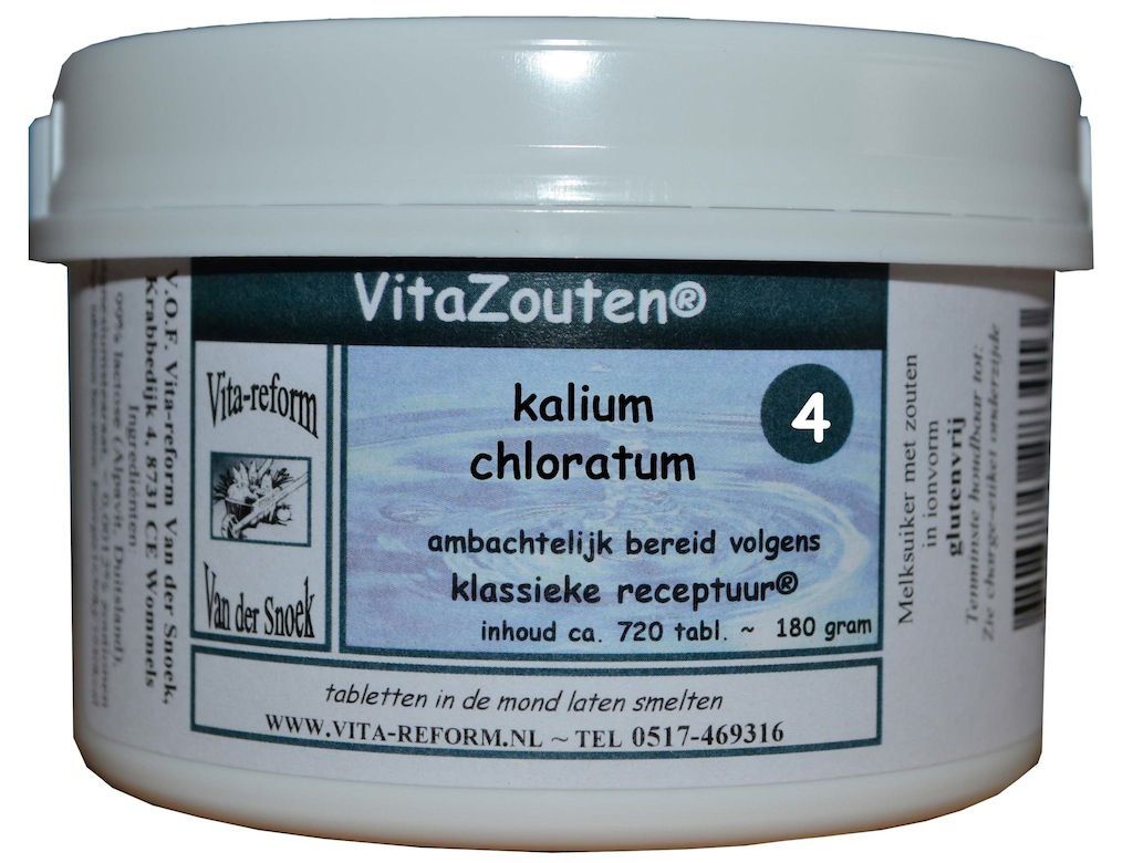 Vita Reform Van der Snoek Vita Reform Vitazouten Nr. 4 Kalium Chloratum Muriaticum 720TB