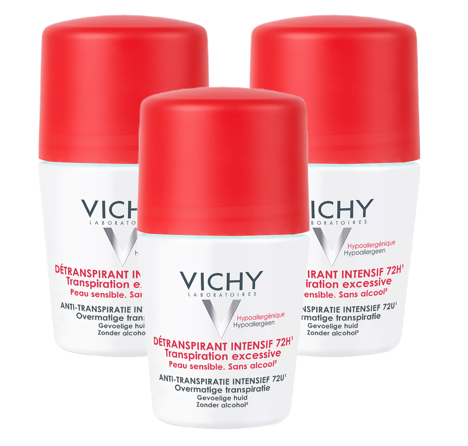 Vichy Deodorant Overmatige Transpiratie Roller 72h - Multiverpakking afbeelding 1
