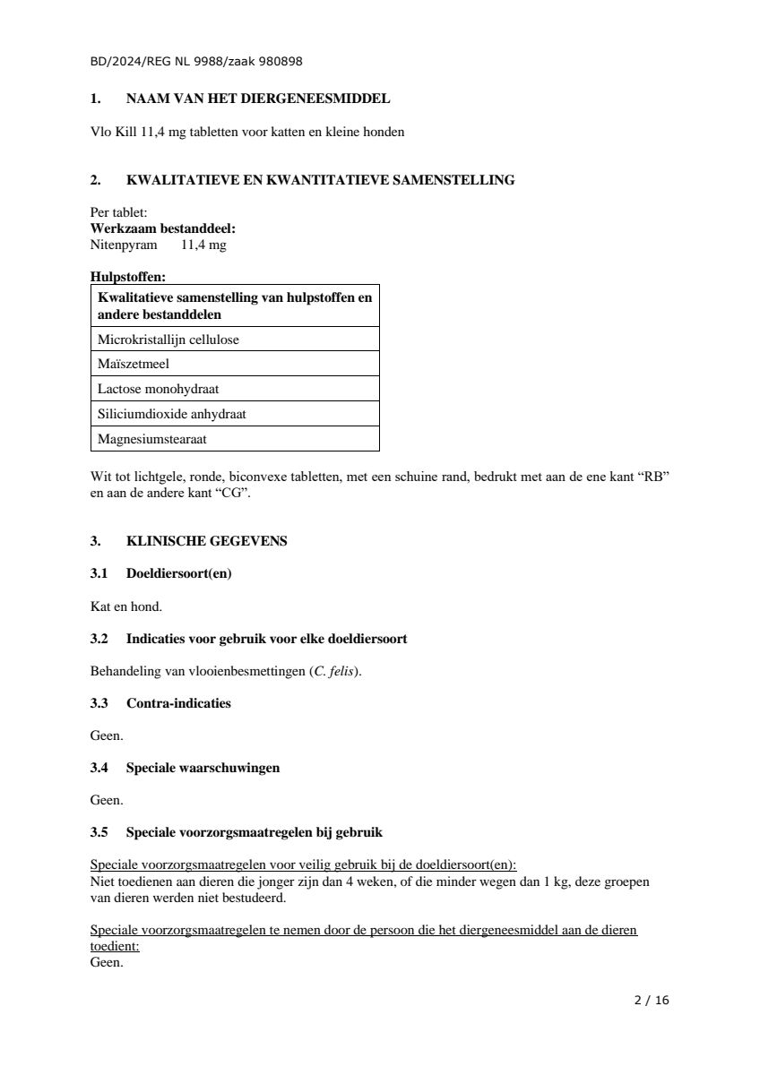 Vlo Kill Katten en Kleine Honden afbeelding van document #2, leaflet