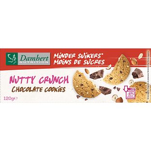 Damhert Nutty Crunch Chocolate Cookies 120GR Damhert Nutty Crunch Chocolate Cookies 120GR