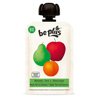 Be Plus Knijpfruit Apple Pear & Apricot 100GR