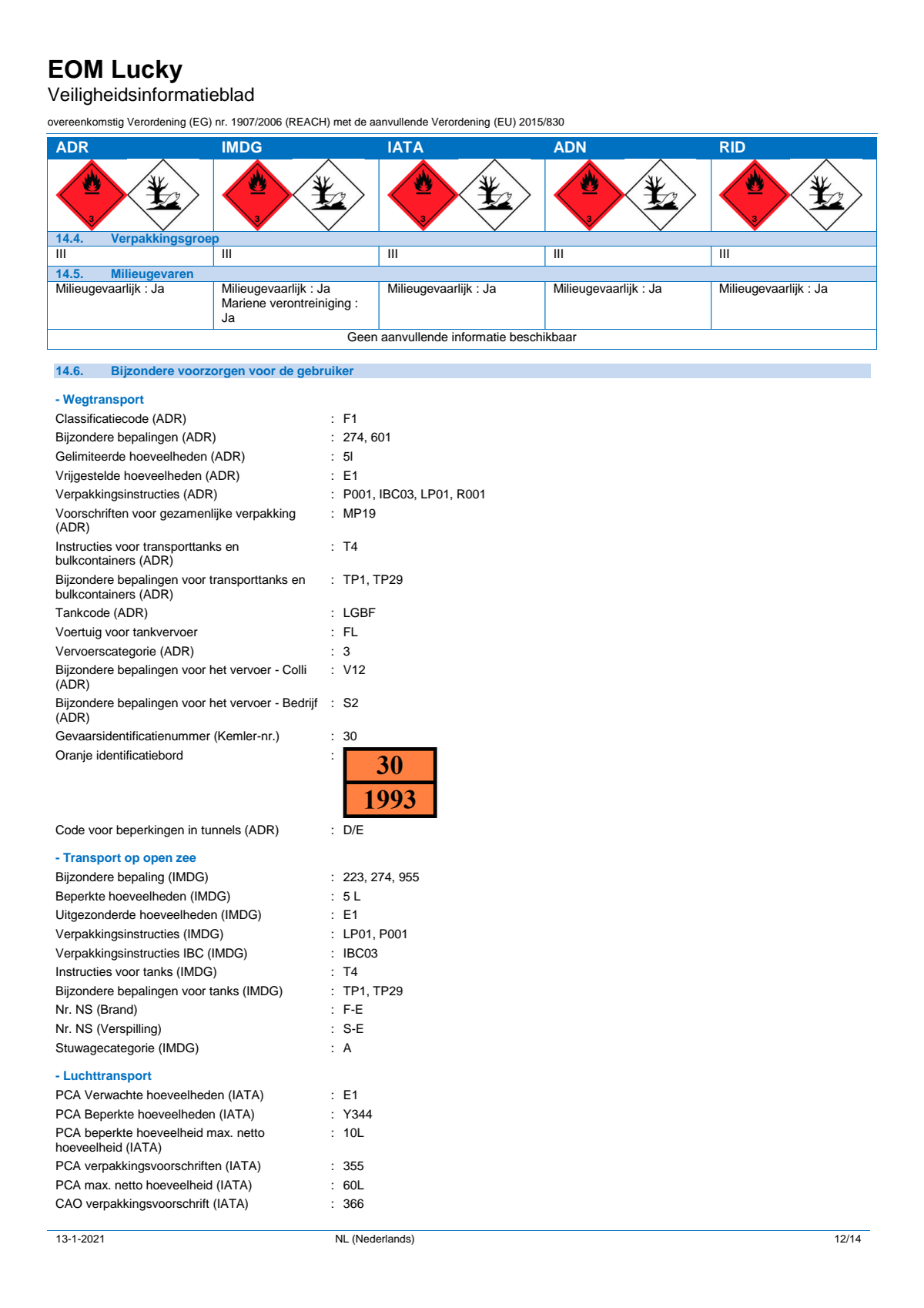 Essentiële Olie Lucky afbeelding van document #12, label