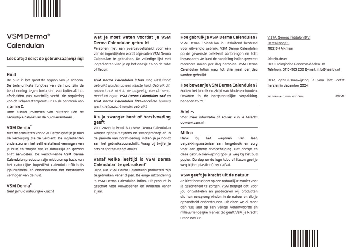 Derma Calendulan Lotion afbeelding van document #1, instructions
