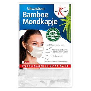 Lucovitaal Bamboe Mondkapje - Uitwasbaar 1ST