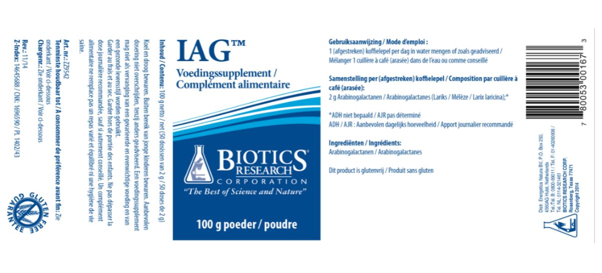 IAG Poeder afbeelding van document #1, label