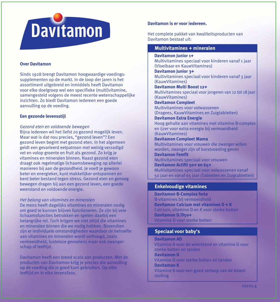 Vitamine D 50+ Tabletten afbeelding van document #2, instructions