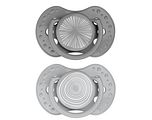 Difrax LOVI Dynamic Pacifier 6-18 Months Harmony Dark Grey Light Grey - Fopspeen 2ST