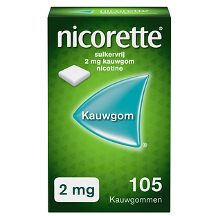 Nicorette Suikervrij 2mg Kauwgom 105ST