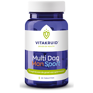 Vitakruid Multi Dag Man Sport 100% Vegan 30 Tabletten 30TB