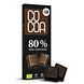 Cocoa 80% Dark Chocolate Reep 40GR Verpakking met inhoud Cocoa 80% Dark Chocolate Reep 40GR Verpakking met inhoud