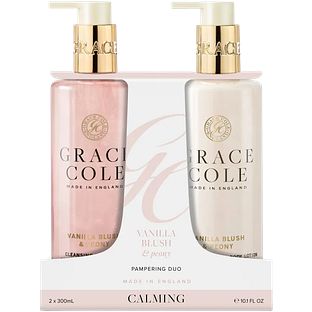 Grace Cole vanilla Blush & Peony Pampering Hand Care Duo 600ML