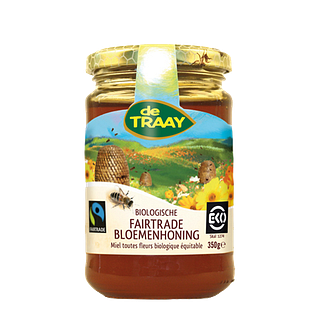 De Traay Biologische Fairtrade Bloemenhoning 350GR De Traay Biologische Fairtrade Bloemenhoning 350GR