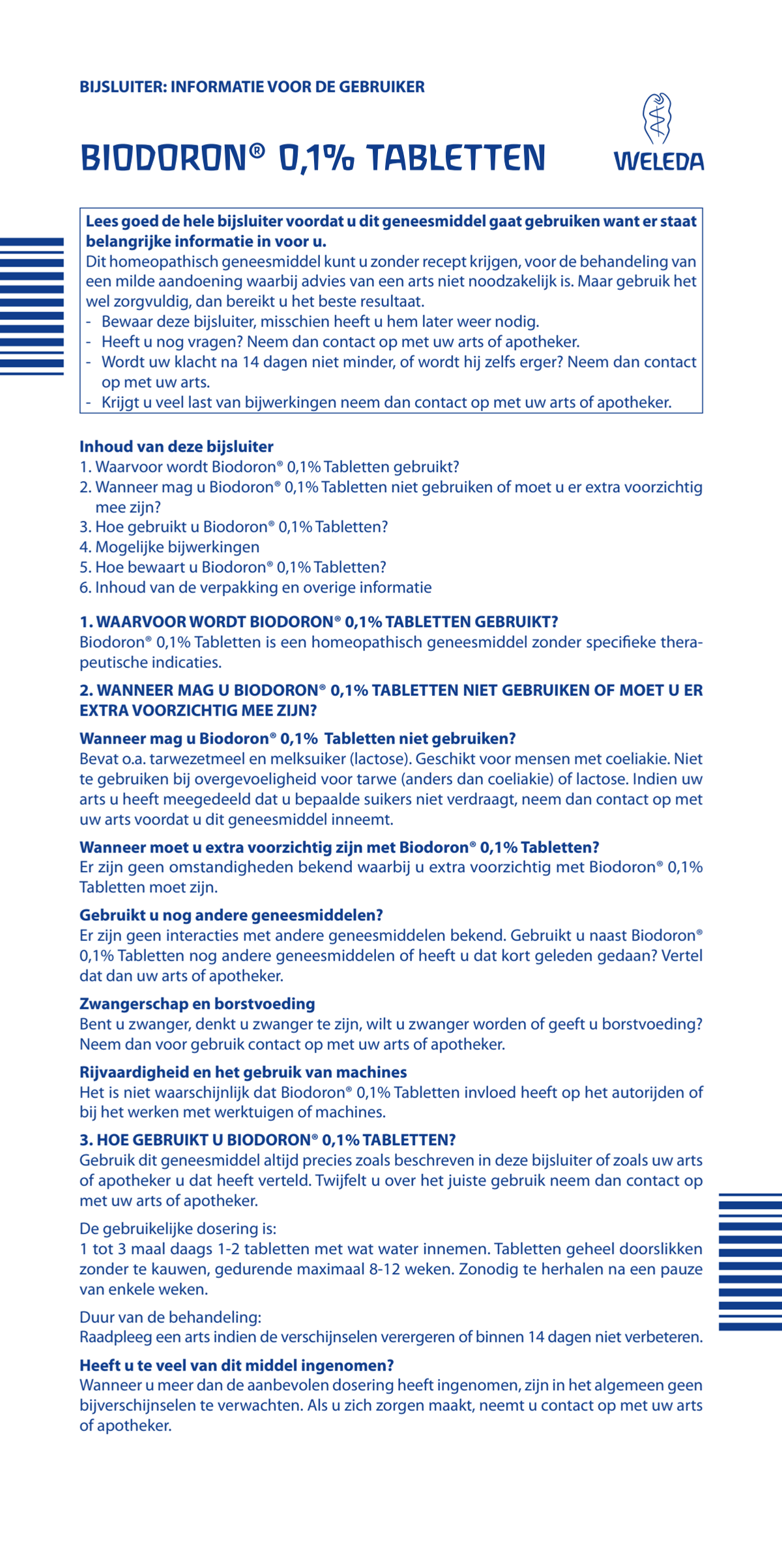 Biodoron 0,1% Tabletten afbeelding van document #1, leaflet