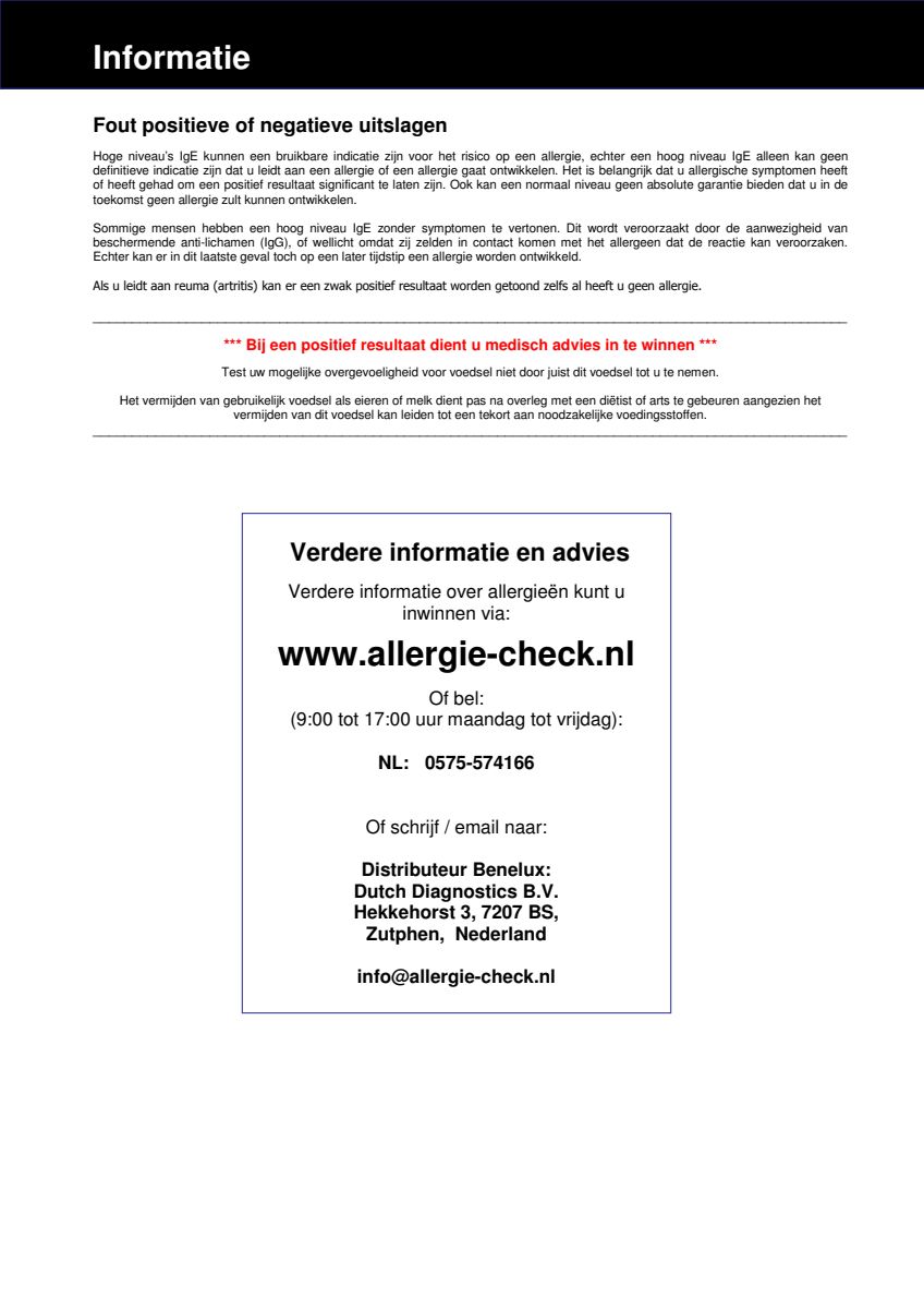 Allergie Check Huisstofmijt afbeelding van document #3, instructions