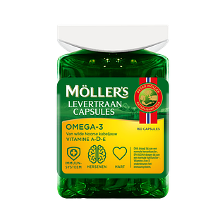 Mollers Levertraan Omega-3 Capsules 160CP Mollers Levertraan Omega-3 Capsules 160CP