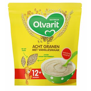 Olvarit 12m+ Acht Granen Vanille 200GR Olvarit 12m+ Acht Granen Vanille 200GR