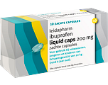 Leidapharm Ibuprofen 200mg Liquid Capsules 10CP Leidapharm Ibuprofen 200mg Liquid Capsules 10CP