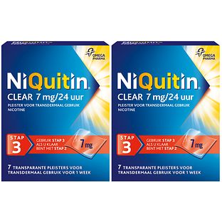Niquitin Clear Pleister Twee Weken Behandeling 2x7ST Niquitin Clear Pleister Twee Weken Behandeling 2x7ST