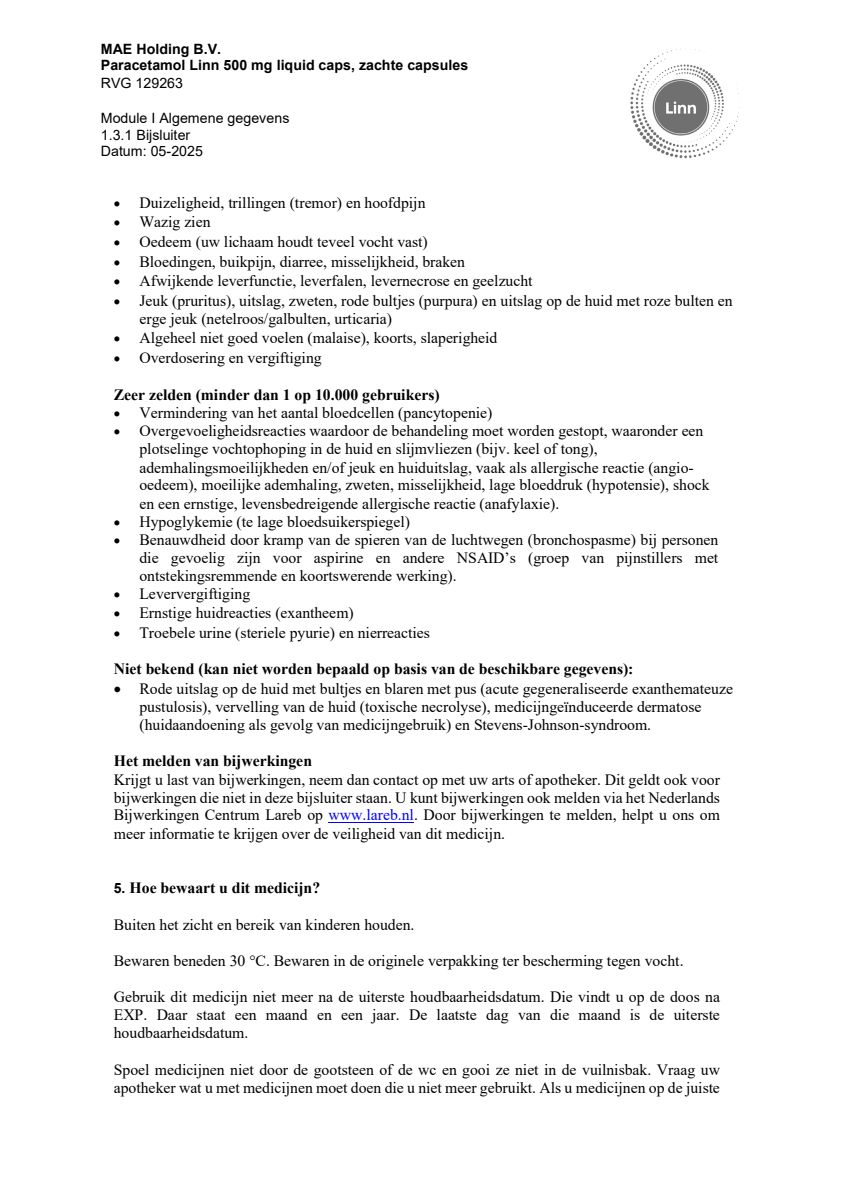 Paracetamol 500mg Liquid Caps afbeelding van document #6, leaflet