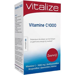 Vitalize Vitamine C-1000 mg Zuurvrij Tabletten 60TB
