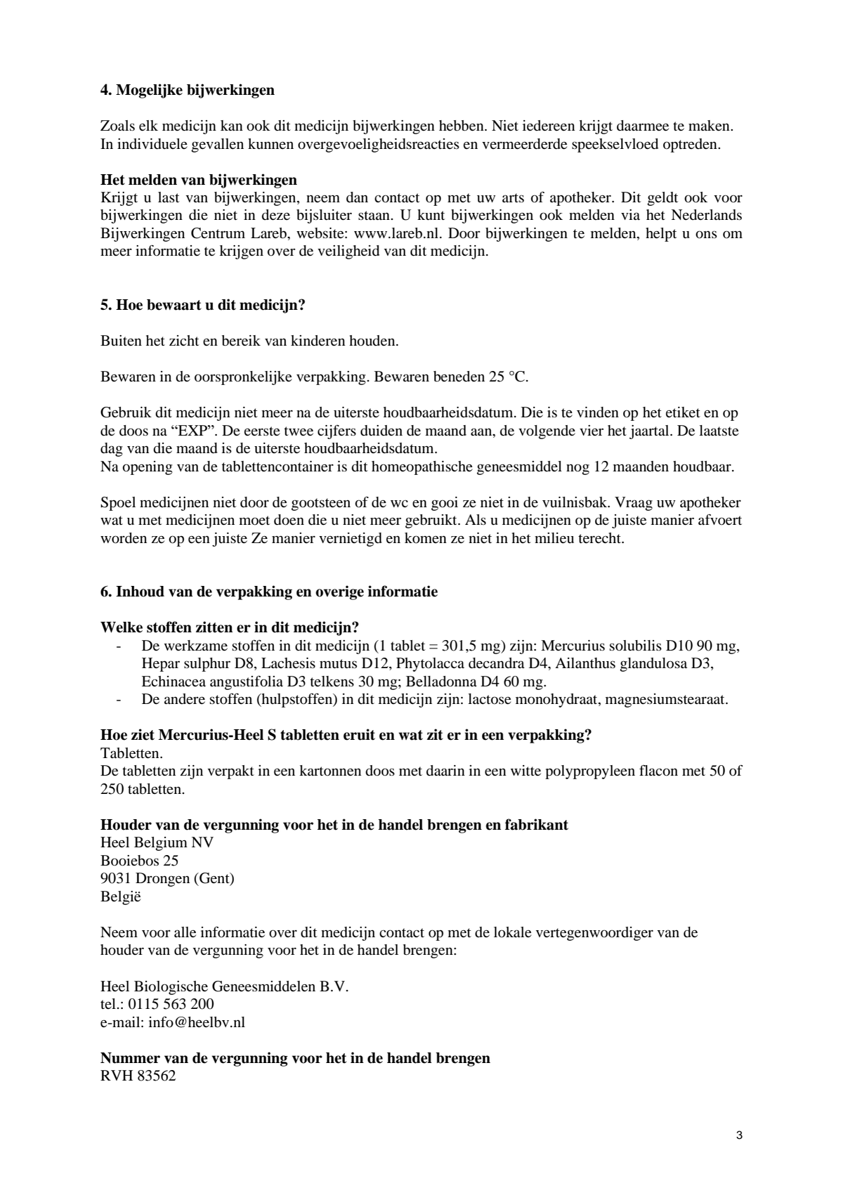 Mercurius S Tabletten afbeelding van document #3, leaflet