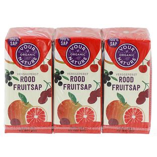 Your Organic Nature Rood Fruit Sap 6-pack (6x200ml) 1,2LT Your Organic Nature Rood Fruit Sap 6-pack (6x200ml) 1,2LT