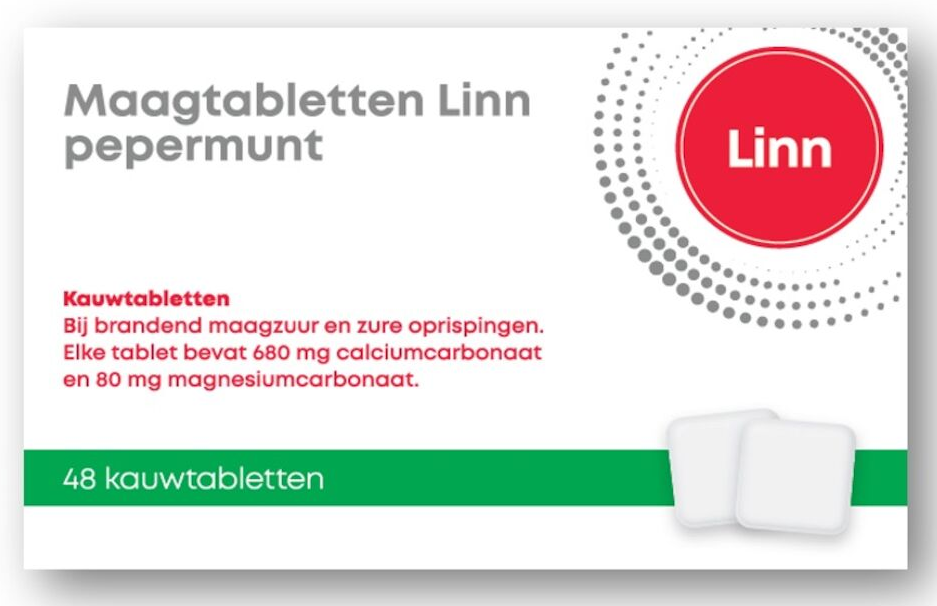 Linn Maagtabletten Pepermunt afbeelding