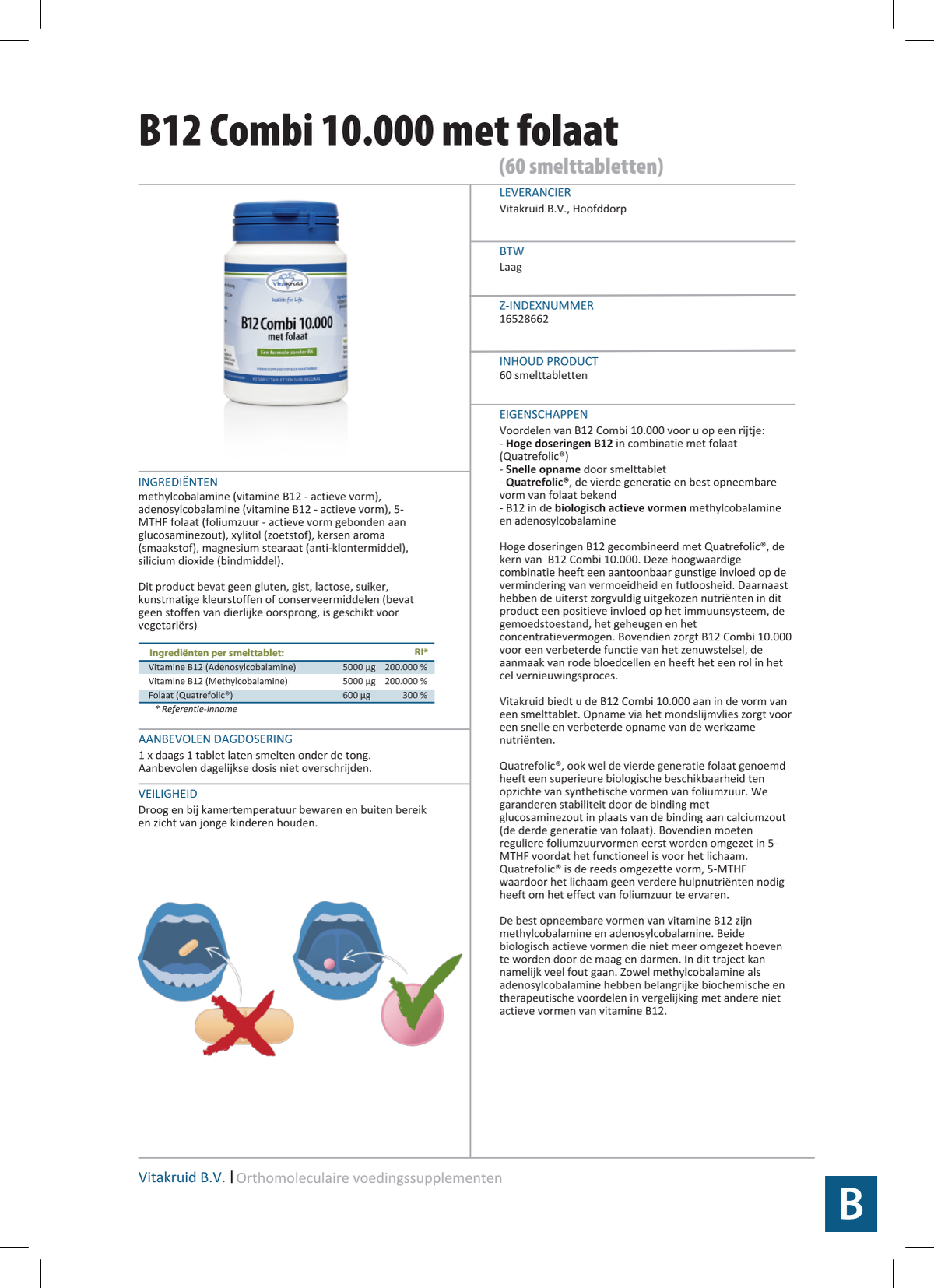 B12 Combi 10.000® met Actief Folaat Vitamine afbeelding van document #1, info_folder