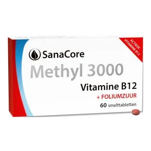 SanaCore Methyl 3000 Vitamine B12 Tabletten 60TB SanaCore Methyl 3000 Vitamine B12 Tabletten 60TB