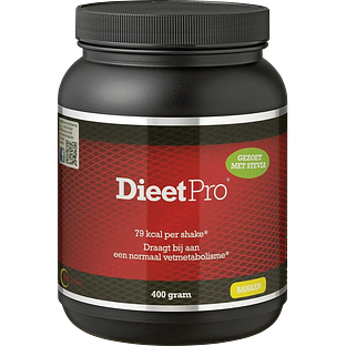 DieetPro Shake - Banaan Met Stevia 400GR DieetPro Shake - Banaan Met Stevia 400GR