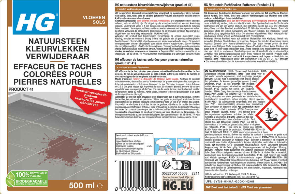Vloeren Natuursteen Kleurvlekken Verwijderaar 41 afbeelding van document #1, label