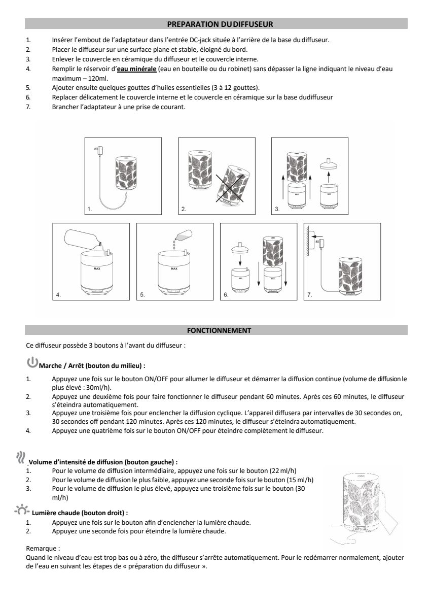 Leaves Aroma Diffuser afbeelding van document #9, instructions