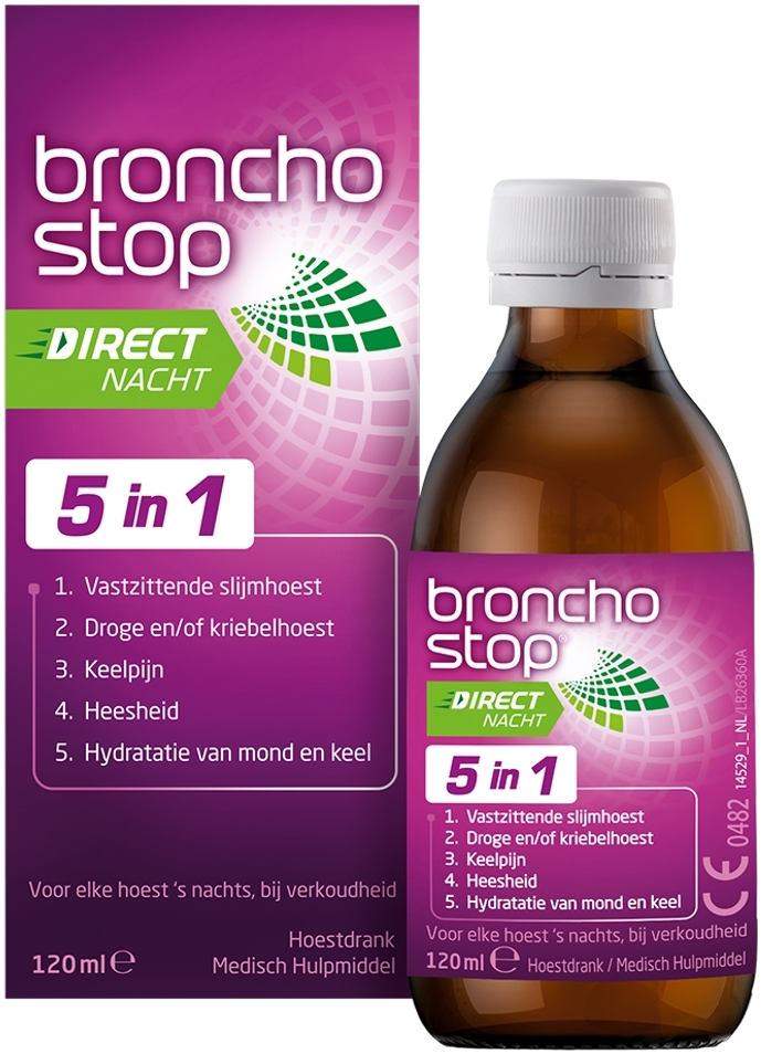 Bronchostop Direct Nacht 5-in-1 Hoestdrank afbeelding