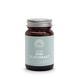 Mattisson HealthStyle Zink Gluconaat 25mg 60TB Mattisson HealthStyle Zink Gluconaat 25mg 60TB