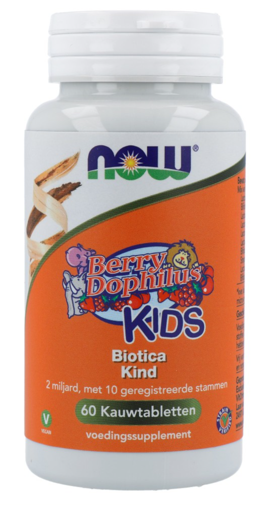 NOW Berry Dophilus Kids Biotica Kauwtabletten 60TB